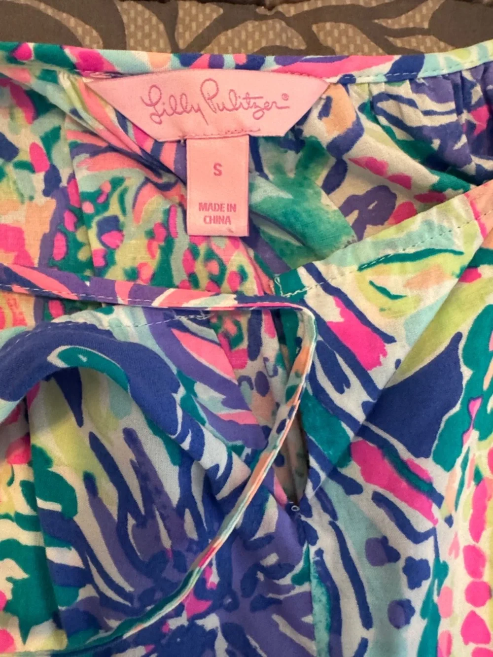 Lilly Pulitzer Multi-Color Tropical Floral Off-Shoulder Dress - Picture 2 of 3